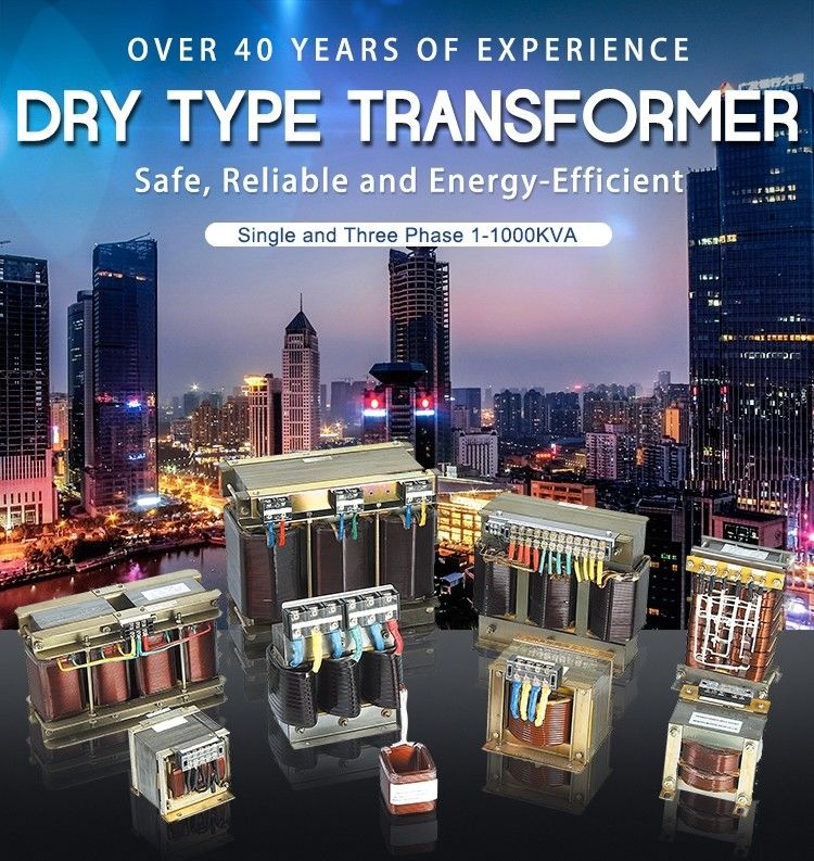 Single And Three Phase Dry Type Transformer 1-1000kva Copper Alumnium